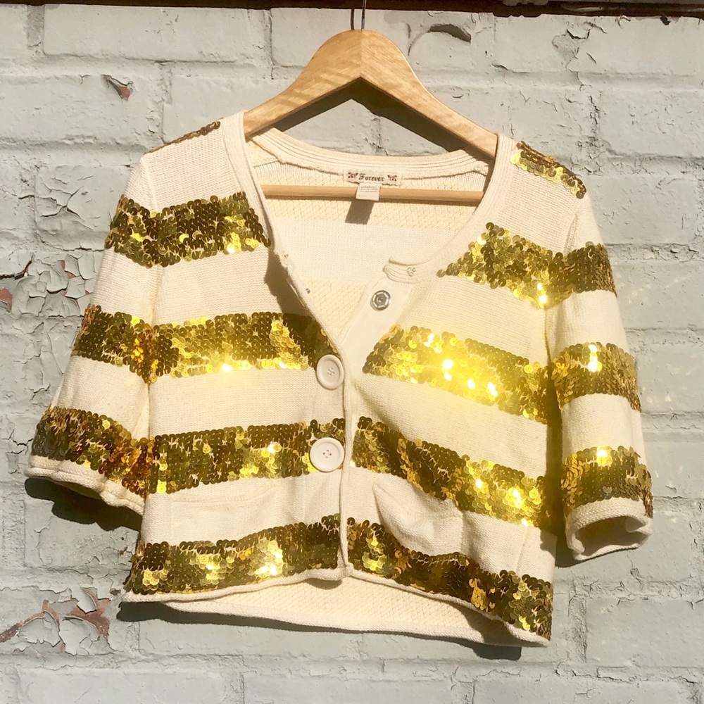 Forever 21 Sequin-Striped Bolero